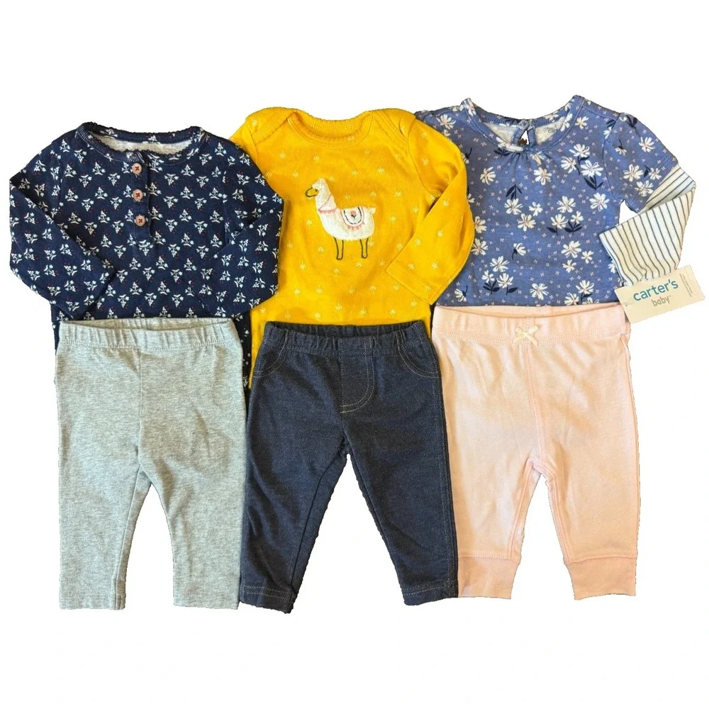 Baby Girl 3 Months‎ Outfits Leggings Pants Shirts Long Sleeve Clothes Lot Llama